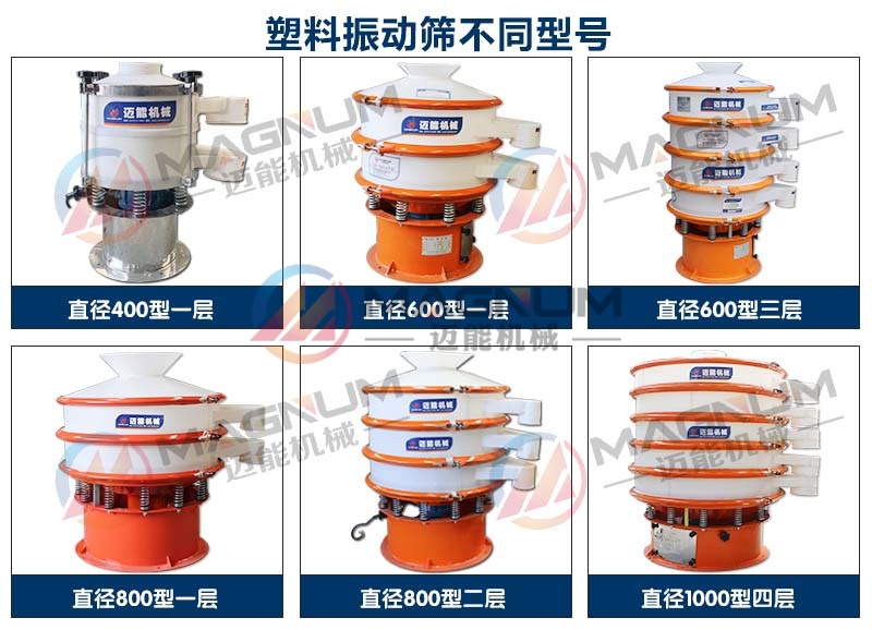 硫酸鈣粉塑料振動篩不同型號展示